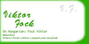 viktor fock business card